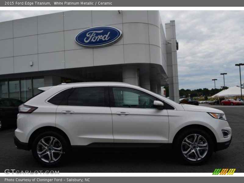 White Platinum Metallic / Ceramic 2015 Ford Edge Titanium