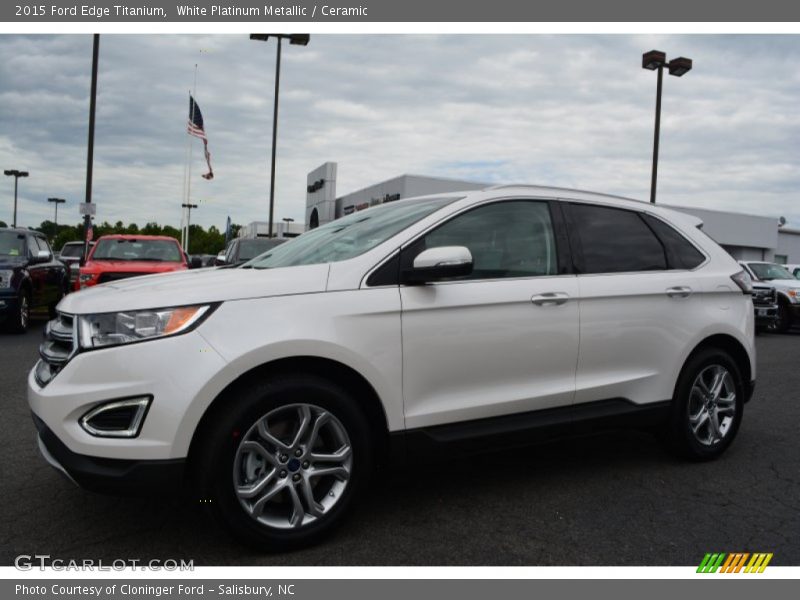 White Platinum Metallic / Ceramic 2015 Ford Edge Titanium