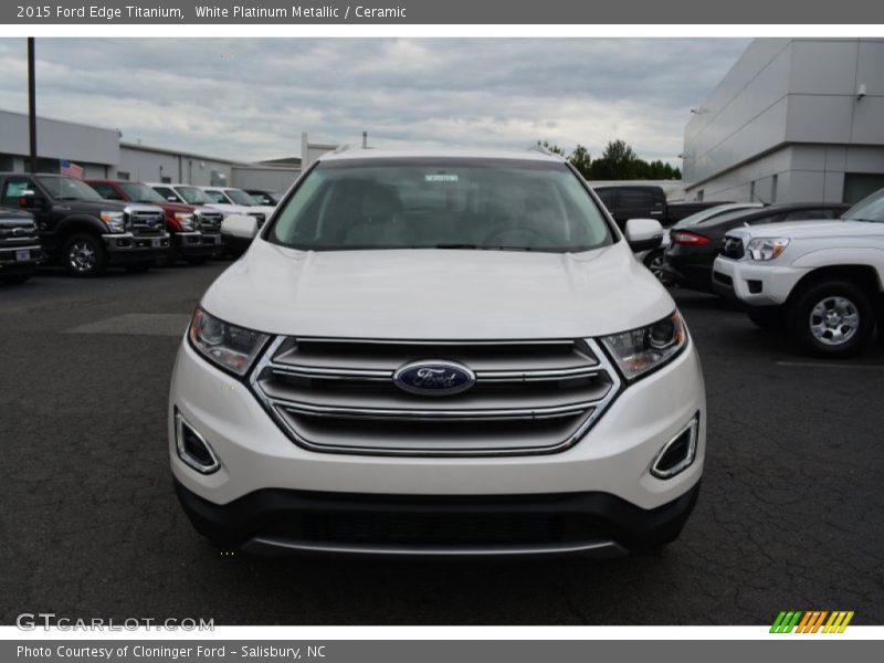 White Platinum Metallic / Ceramic 2015 Ford Edge Titanium