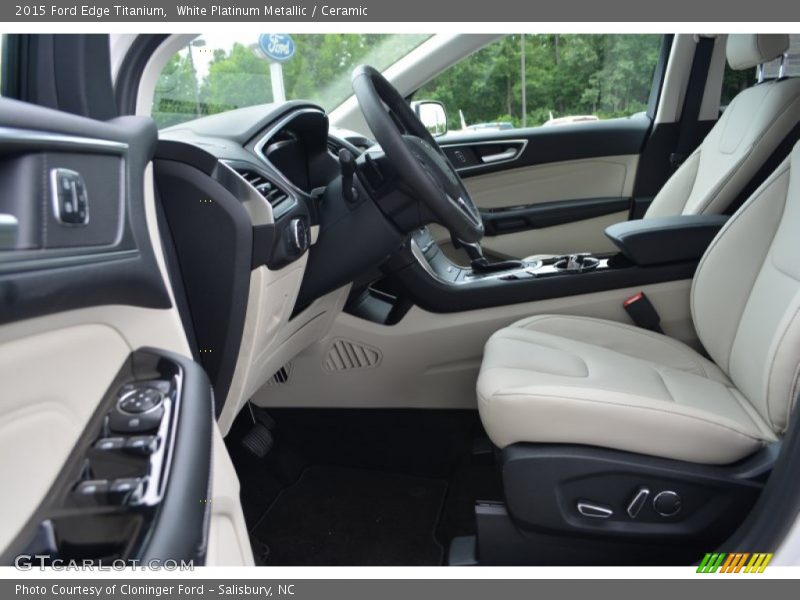 White Platinum Metallic / Ceramic 2015 Ford Edge Titanium