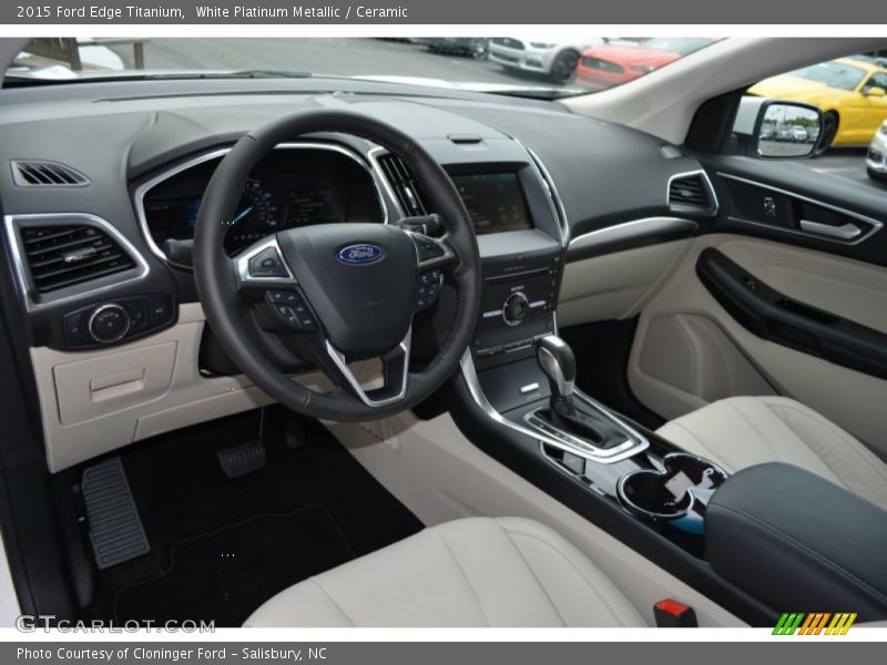White Platinum Metallic / Ceramic 2015 Ford Edge Titanium