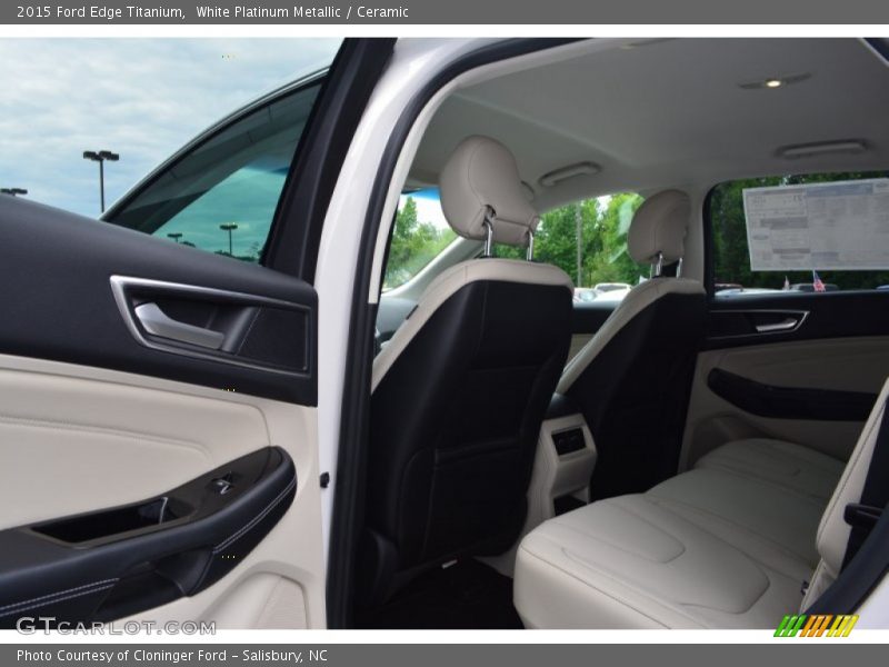 White Platinum Metallic / Ceramic 2015 Ford Edge Titanium