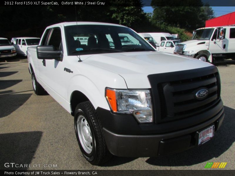 Oxford White / Steel Gray 2012 Ford F150 XLT SuperCab