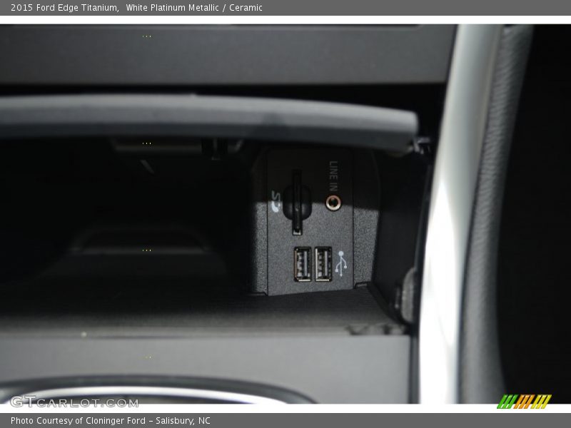White Platinum Metallic / Ceramic 2015 Ford Edge Titanium
