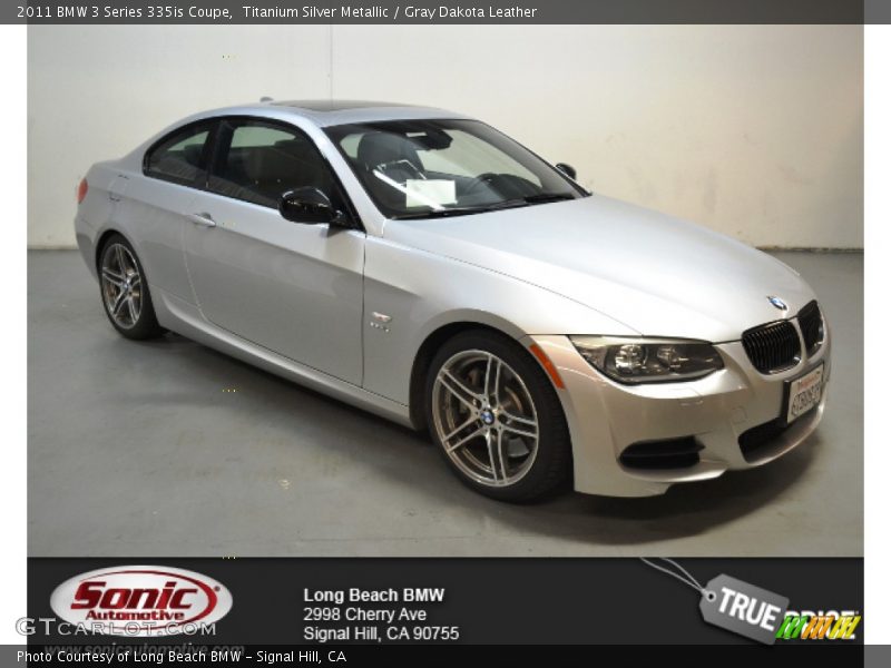 Titanium Silver Metallic / Gray Dakota Leather 2011 BMW 3 Series 335is Coupe