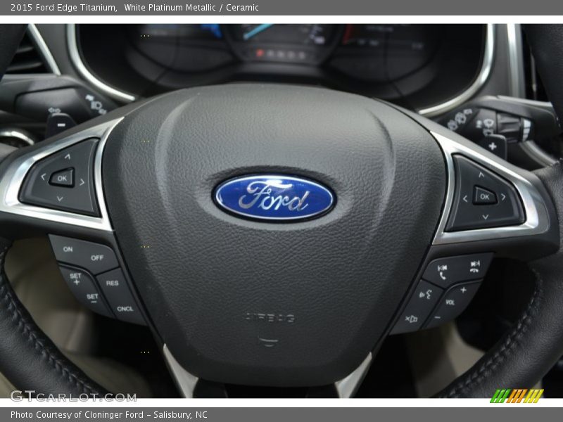 White Platinum Metallic / Ceramic 2015 Ford Edge Titanium