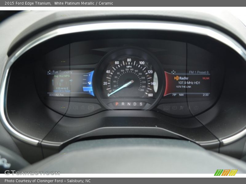 White Platinum Metallic / Ceramic 2015 Ford Edge Titanium
