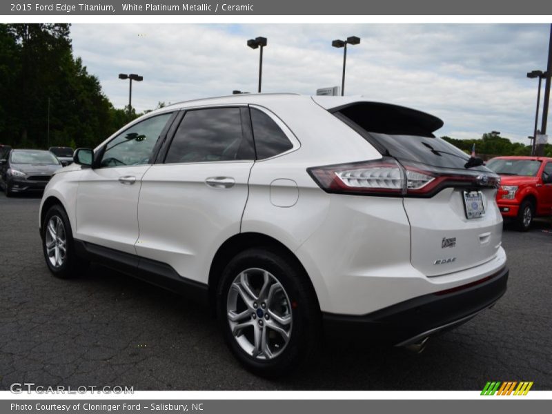 White Platinum Metallic / Ceramic 2015 Ford Edge Titanium