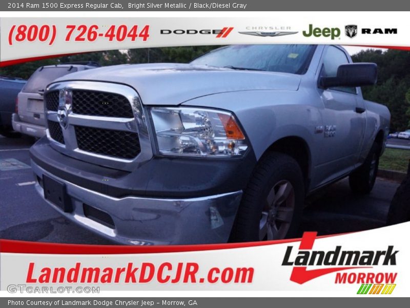 Bright Silver Metallic / Black/Diesel Gray 2014 Ram 1500 Express Regular Cab