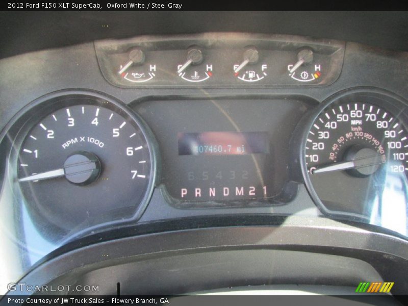 Oxford White / Steel Gray 2012 Ford F150 XLT SuperCab