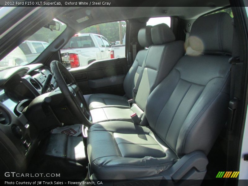 Oxford White / Steel Gray 2012 Ford F150 XLT SuperCab