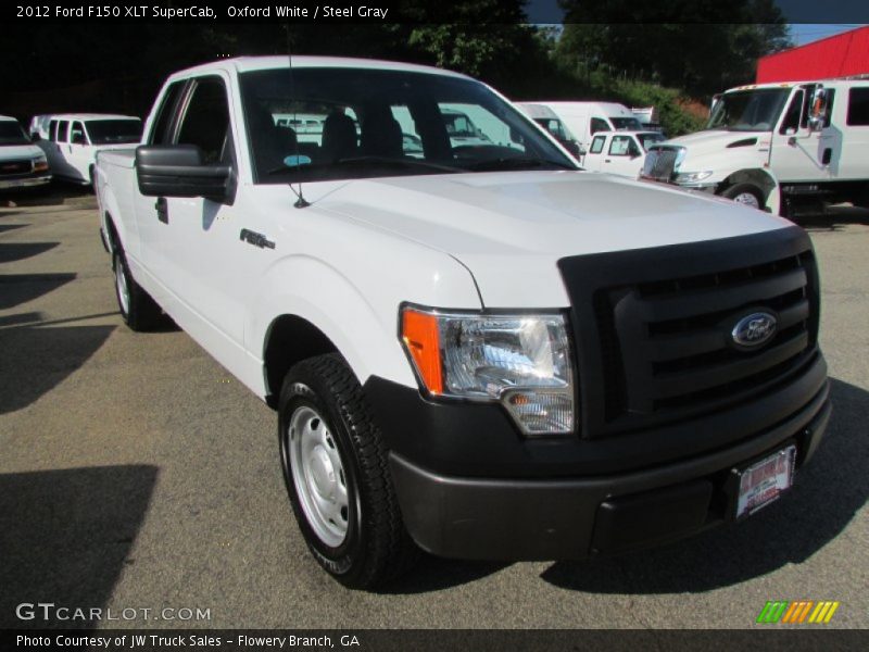 Oxford White / Steel Gray 2012 Ford F150 XLT SuperCab