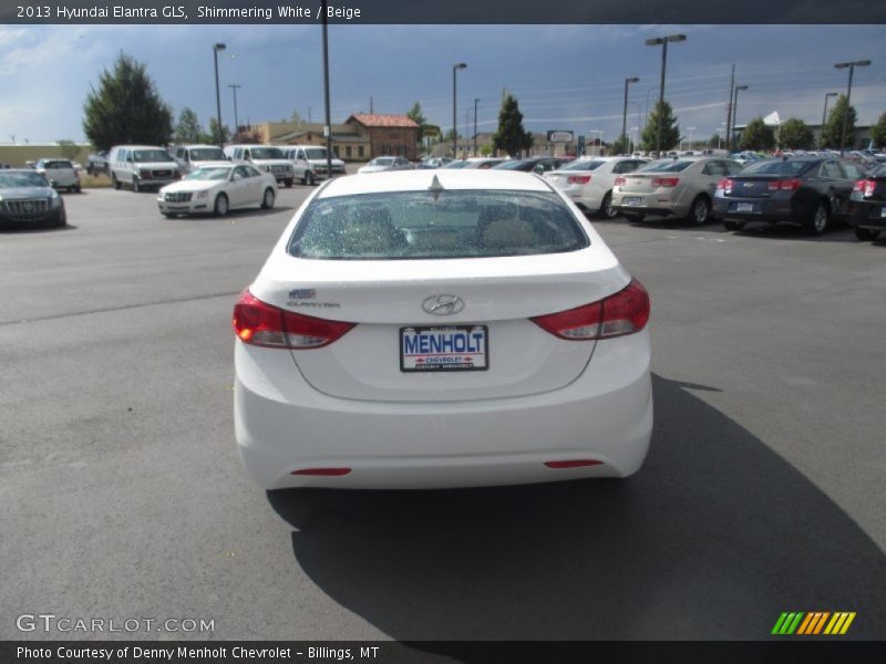 Shimmering White / Beige 2013 Hyundai Elantra GLS