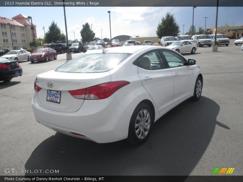 Shimmering White / Beige 2013 Hyundai Elantra GLS