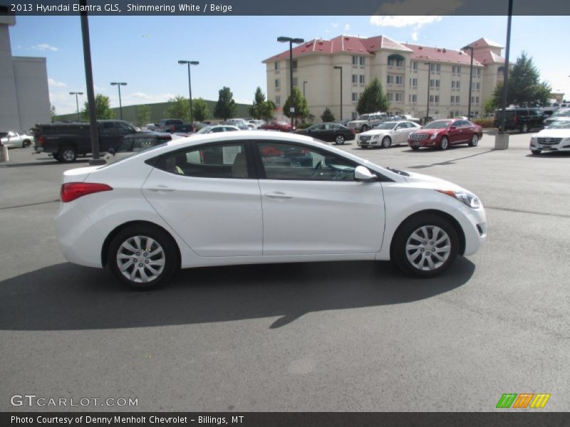 Shimmering White / Beige 2013 Hyundai Elantra GLS