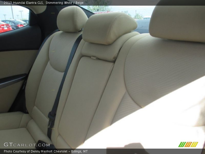 Shimmering White / Beige 2013 Hyundai Elantra GLS