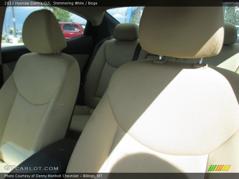 Shimmering White / Beige 2013 Hyundai Elantra GLS