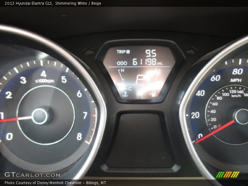 Shimmering White / Beige 2013 Hyundai Elantra GLS