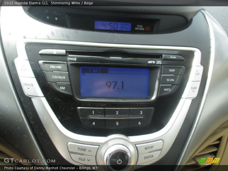 Shimmering White / Beige 2013 Hyundai Elantra GLS