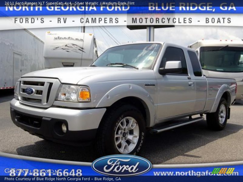 Silver Metallic / Medium Dark Flint 2011 Ford Ranger XLT SuperCab 4x4