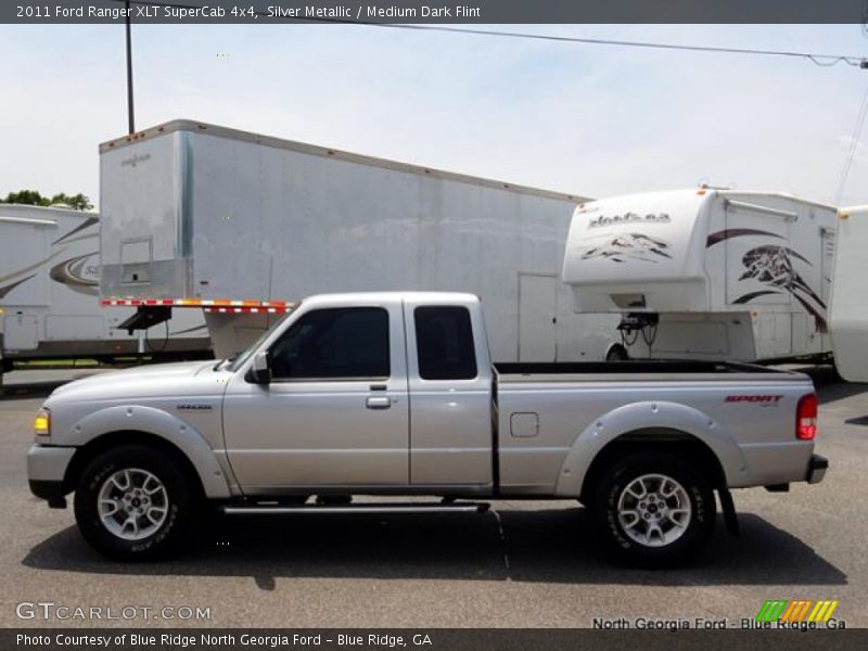Silver Metallic / Medium Dark Flint 2011 Ford Ranger XLT SuperCab 4x4