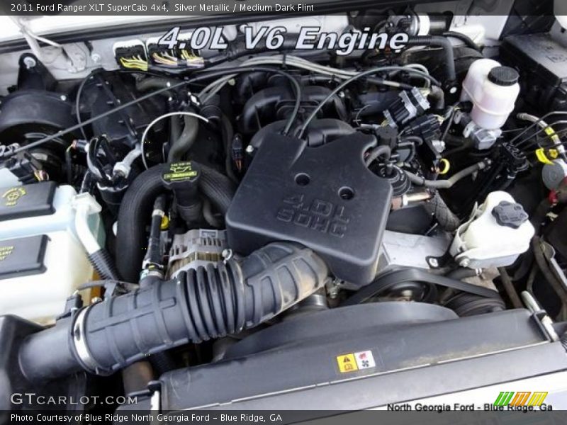 Silver Metallic / Medium Dark Flint 2011 Ford Ranger XLT SuperCab 4x4