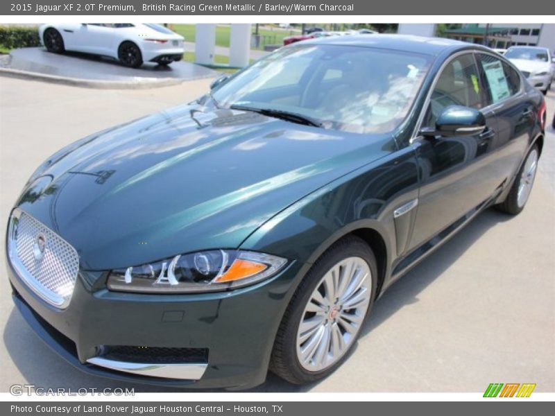 British Racing Green Metallic / Barley/Warm Charcoal 2015 Jaguar XF 2.0T Premium