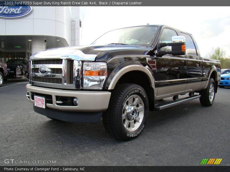 Black / Chaparral Leather 2009 Ford F250 Super Duty King Ranch Crew Cab 4x4
