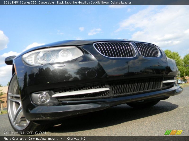 Black Sapphire Metallic / Saddle Brown Dakota Leather 2011 BMW 3 Series 335i Convertible