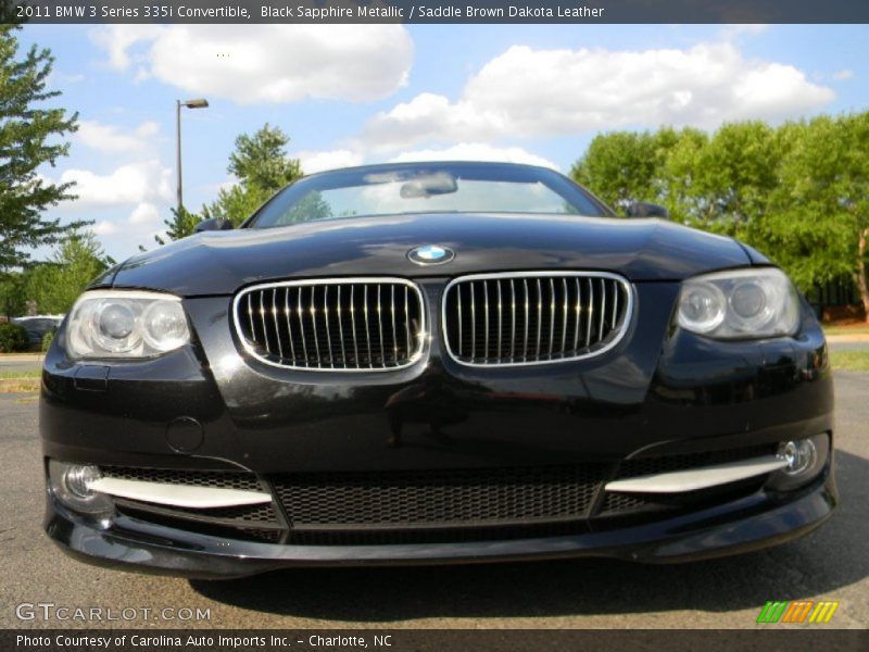 Black Sapphire Metallic / Saddle Brown Dakota Leather 2011 BMW 3 Series 335i Convertible