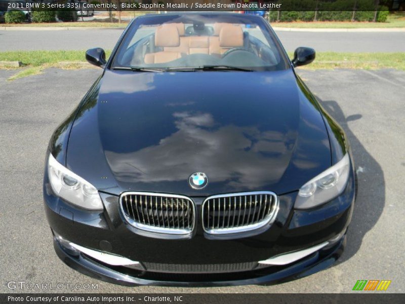 Black Sapphire Metallic / Saddle Brown Dakota Leather 2011 BMW 3 Series 335i Convertible