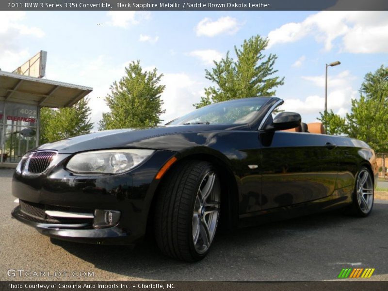 Black Sapphire Metallic / Saddle Brown Dakota Leather 2011 BMW 3 Series 335i Convertible