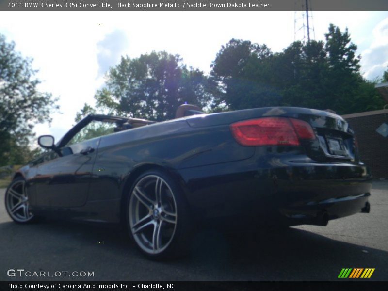 Black Sapphire Metallic / Saddle Brown Dakota Leather 2011 BMW 3 Series 335i Convertible