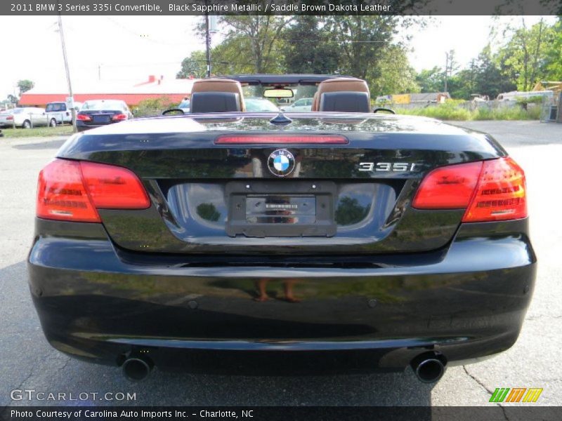 Black Sapphire Metallic / Saddle Brown Dakota Leather 2011 BMW 3 Series 335i Convertible