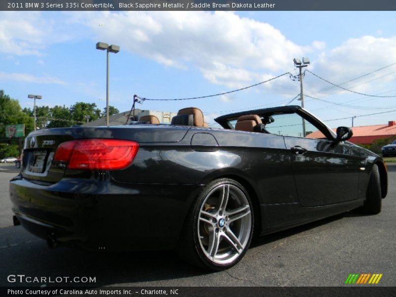 Black Sapphire Metallic / Saddle Brown Dakota Leather 2011 BMW 3 Series 335i Convertible