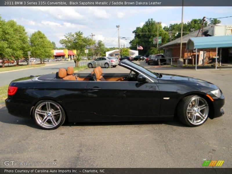 Black Sapphire Metallic / Saddle Brown Dakota Leather 2011 BMW 3 Series 335i Convertible