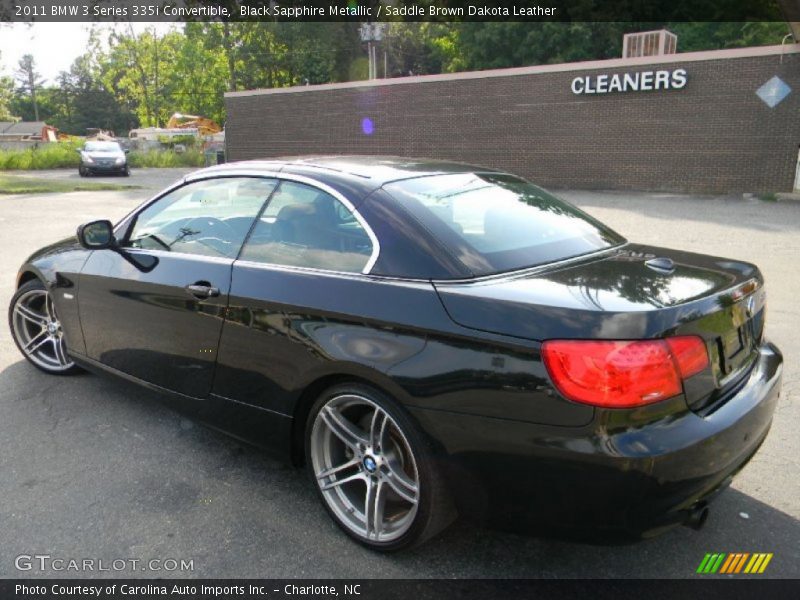 Black Sapphire Metallic / Saddle Brown Dakota Leather 2011 BMW 3 Series 335i Convertible
