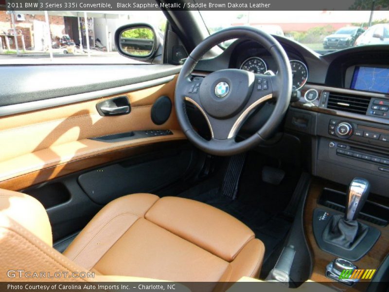 Black Sapphire Metallic / Saddle Brown Dakota Leather 2011 BMW 3 Series 335i Convertible