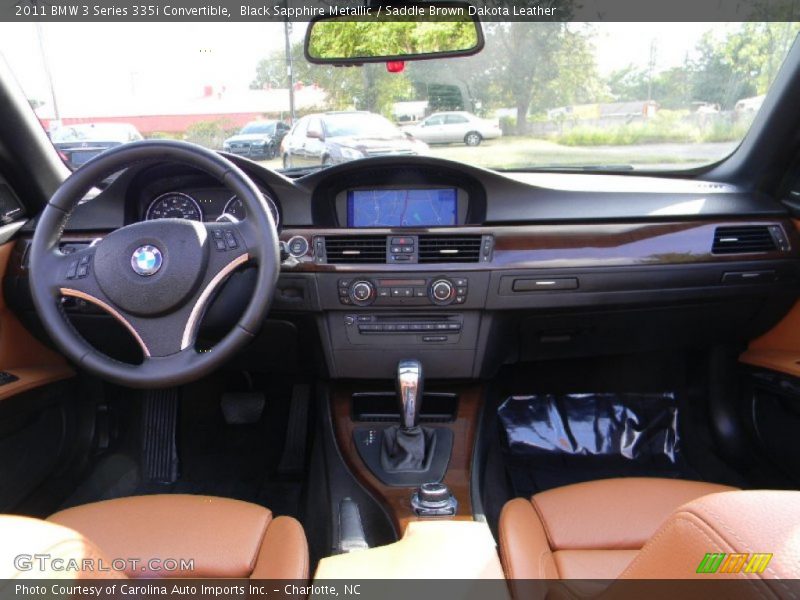 Black Sapphire Metallic / Saddle Brown Dakota Leather 2011 BMW 3 Series 335i Convertible