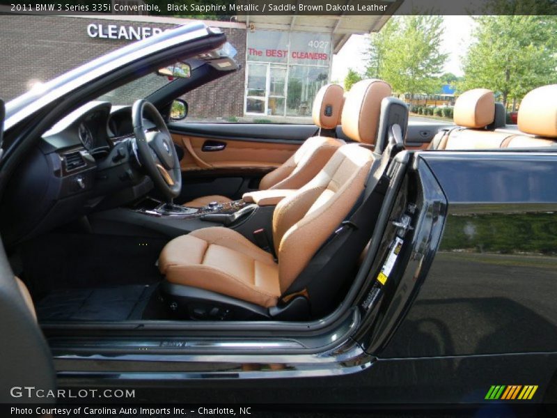 Black Sapphire Metallic / Saddle Brown Dakota Leather 2011 BMW 3 Series 335i Convertible