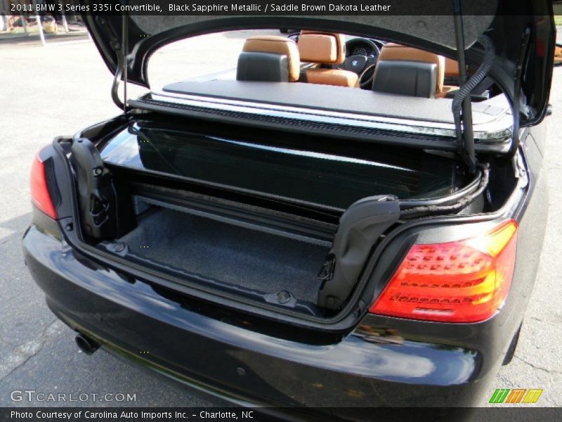 Black Sapphire Metallic / Saddle Brown Dakota Leather 2011 BMW 3 Series 335i Convertible