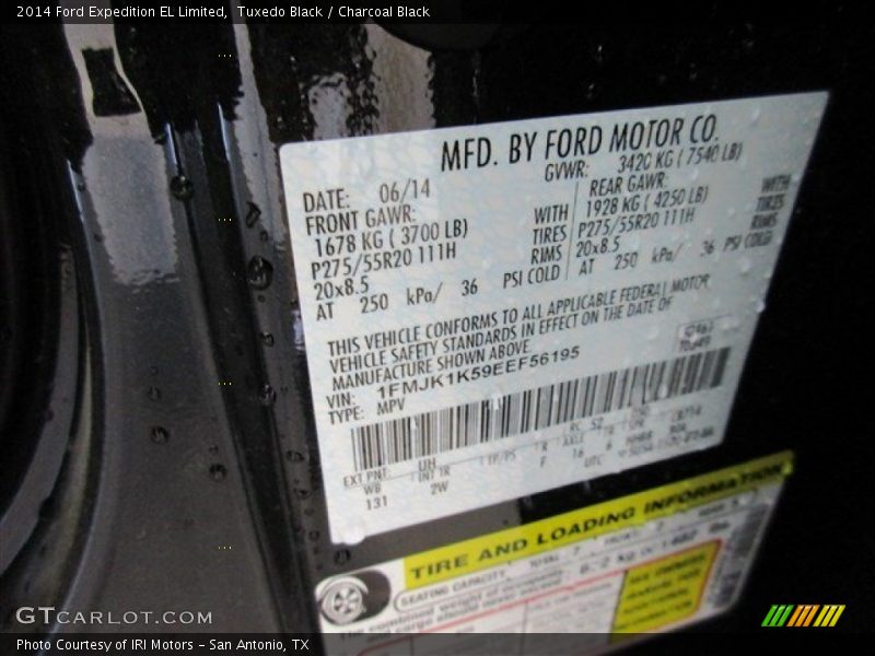 Tuxedo Black / Charcoal Black 2014 Ford Expedition EL Limited