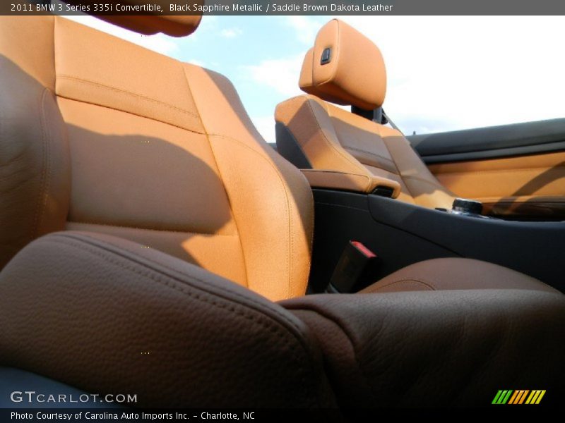 Black Sapphire Metallic / Saddle Brown Dakota Leather 2011 BMW 3 Series 335i Convertible
