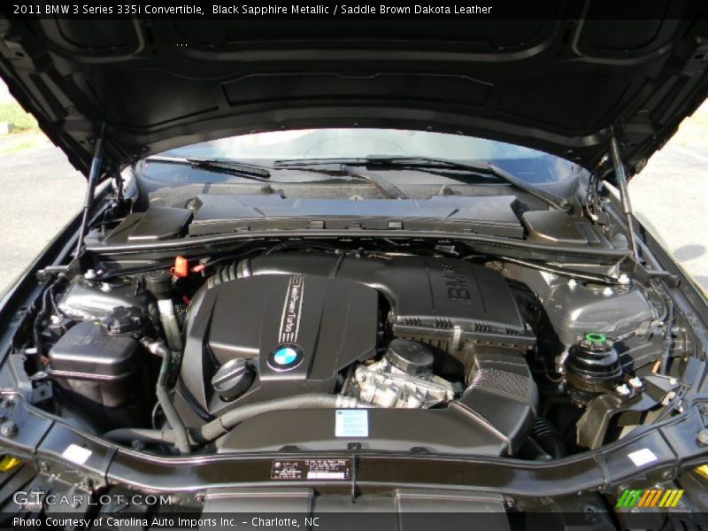 Black Sapphire Metallic / Saddle Brown Dakota Leather 2011 BMW 3 Series 335i Convertible