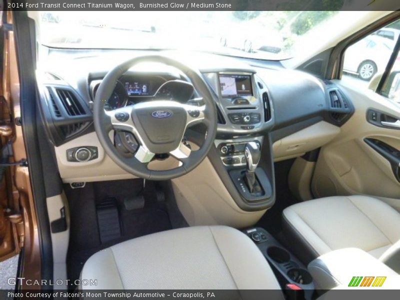 Medium Stone Interior - 2014 Transit Connect Titanium Wagon 