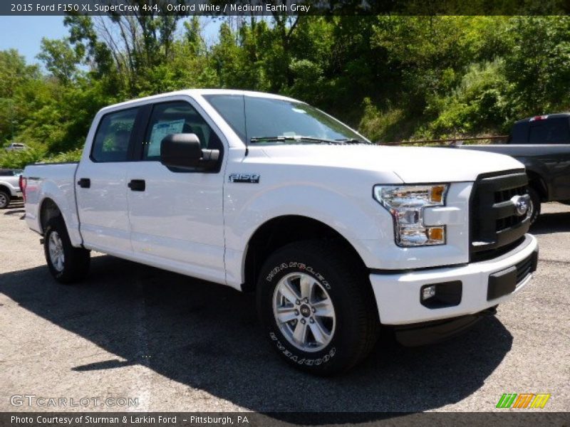 Oxford White / Medium Earth Gray 2015 Ford F150 XL SuperCrew 4x4