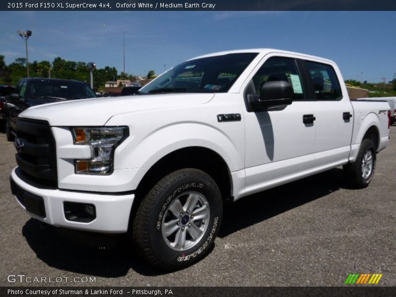 Oxford White / Medium Earth Gray 2015 Ford F150 XL SuperCrew 4x4