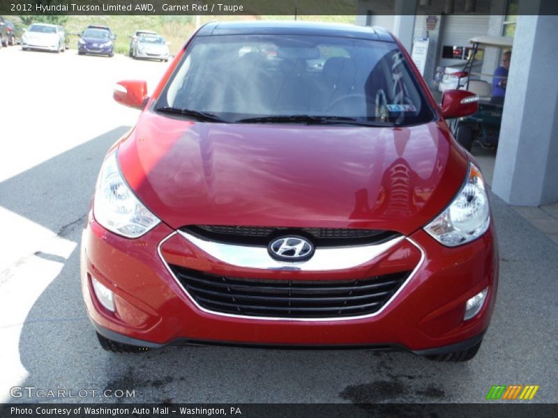 Garnet Red / Taupe 2012 Hyundai Tucson Limited AWD