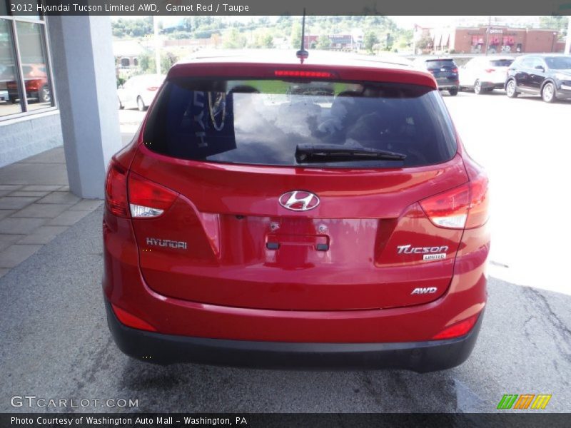 Garnet Red / Taupe 2012 Hyundai Tucson Limited AWD