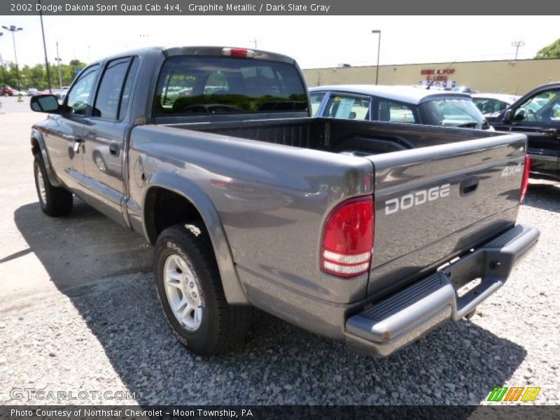 Graphite Metallic / Dark Slate Gray 2002 Dodge Dakota Sport Quad Cab 4x4
